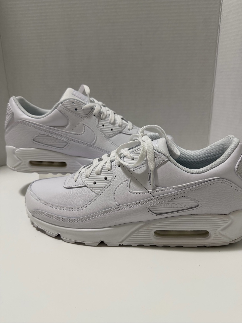 Nike Air Max 90 LTR Triple White Sneakers Men’s 12